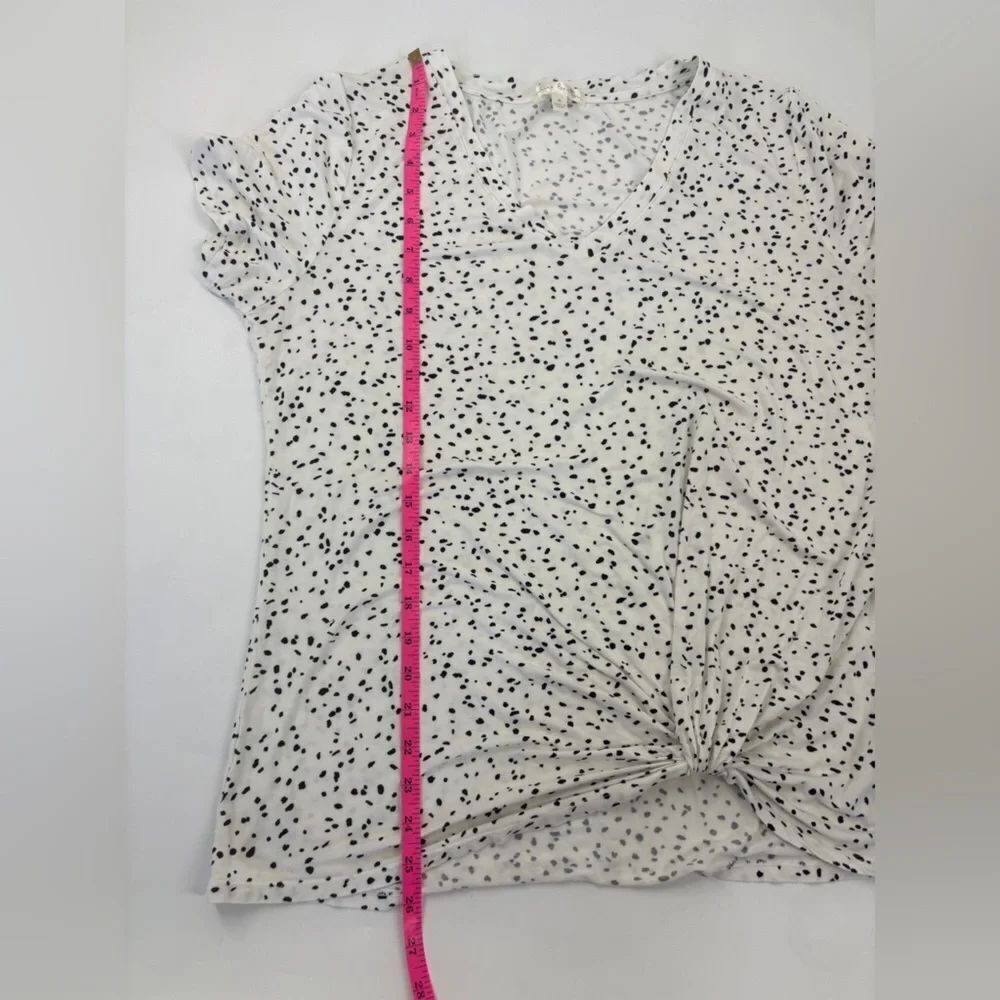 Nine Britton White and Black Dotted Short Sleeve Top - Picture 5 of 7